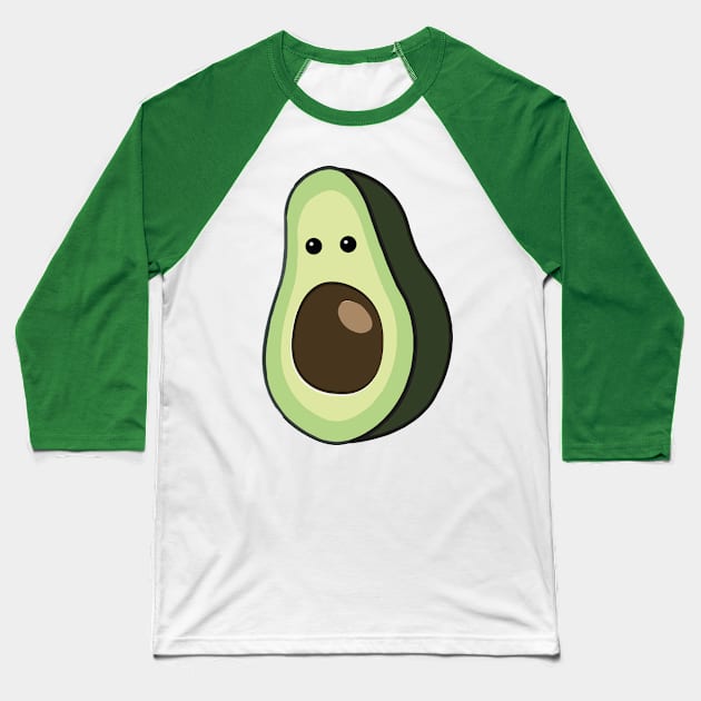 Poke face - funny avacado Baseball T-Shirt by AwesomMT